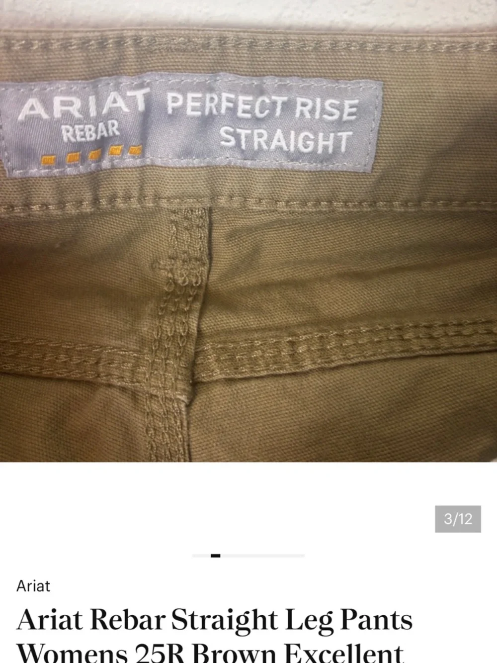 Ariat Brown Cargo Work Pants with Utility Pocket - Picture 11 of 16